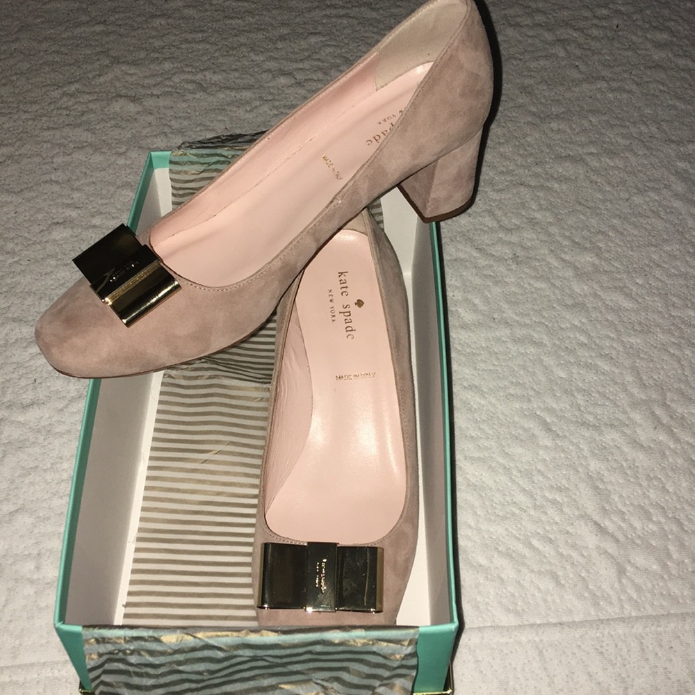 Dijon Bow Suede Kate Spade heels